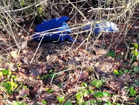 Tüten voller Restmüll und alter Klamotten