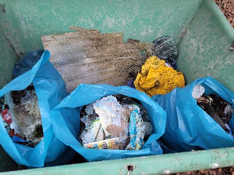 Ein Container füllt sich