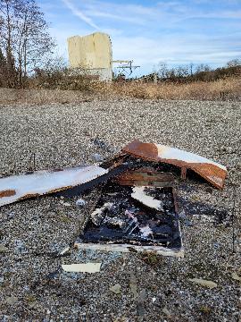 Verbrannter Kühlschrank